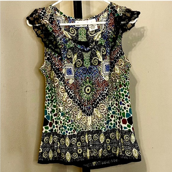 Colorful Patterned Women's Tunic - Picture 3 of 6